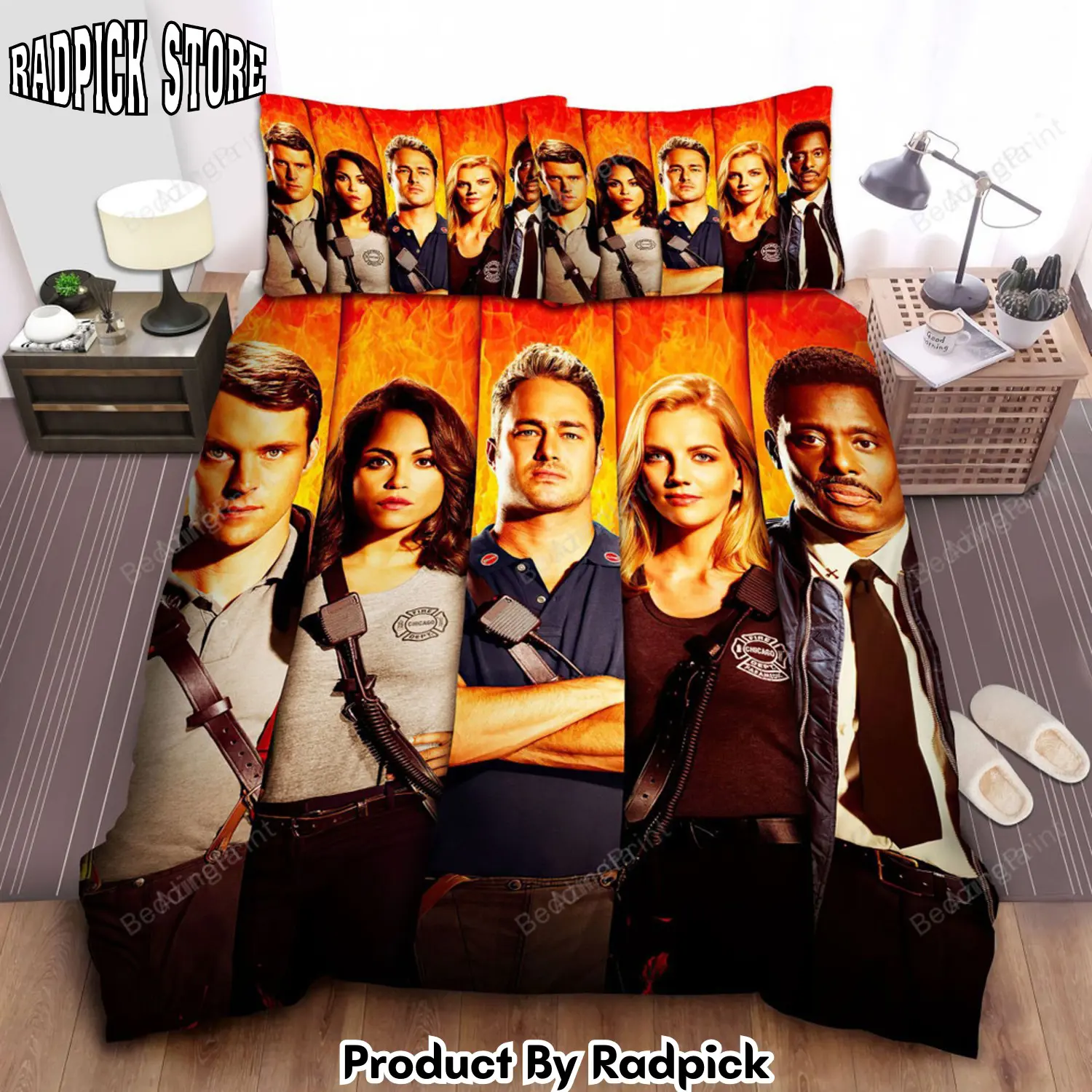 Radpick the firefighters of the chicago fire department bed sheets duvet cover bedding sets rp3271287
